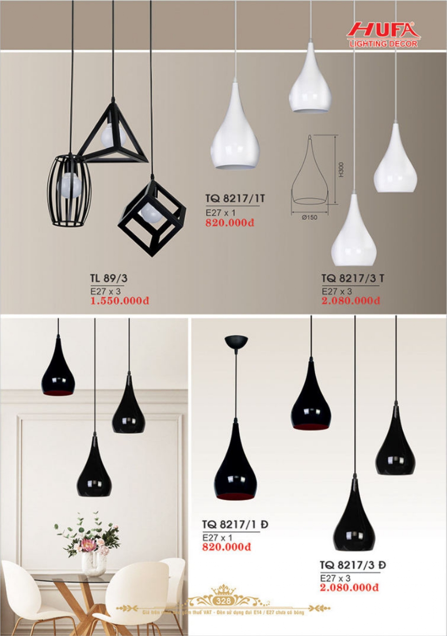 Bảng giá đèn trang trí HUFA